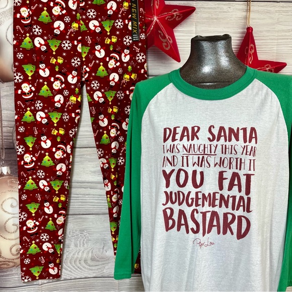 Piper Lou 2XL Christmas top with Plus size Christmas leggings - Picture 3 of 13